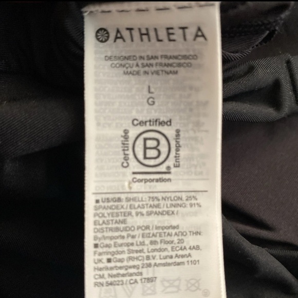 NWT ATHLETA Crossed Tankini Black Swim Top Size Large MSRP $84 - SOLD OUT ONLINE - Picture 6 of 7